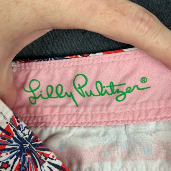 EUC Lilly Pulitzer Women’s Callahan Sunseeker Shorts in She’s a Firecracker Sz 0 - Picture 11 of 12